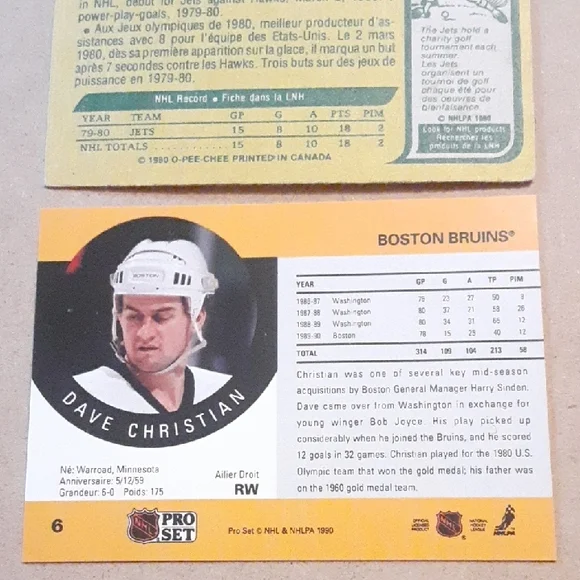 Dave Christian NHL Hockey Trading Cards Set - Picture 4 of 6